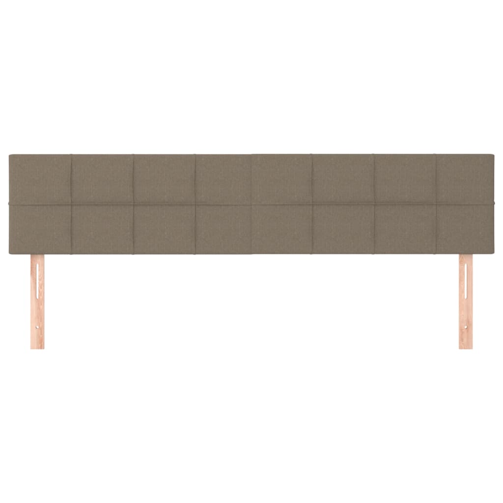 Hoofdborden 2 st 80x5x78/88 cm stof taupe 1 160 cm Taupe