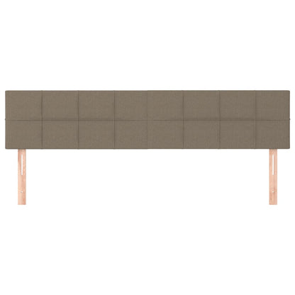 Hoofdborden 2 st 80x5x78/88 cm stof taupe 1 160 cm Taupe