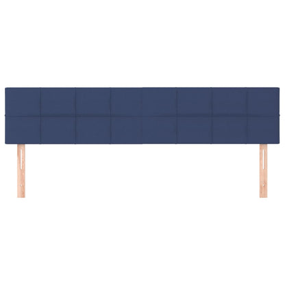 Hoofdborden 2 st 80x5x78/88 cm stof blauw 1 160 cm Blauw