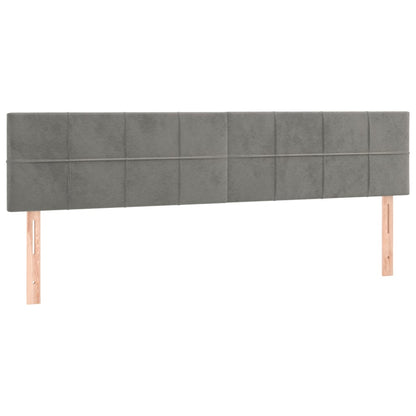 Hoofdborden 2 St 80X5X78/88 Cm Fluweel Lichtgrijs 160 cm Laag