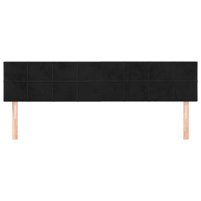 Hoofdborden 2 St 80X5X78/88 Cm Fluweel Zwart 160 cm Laag
