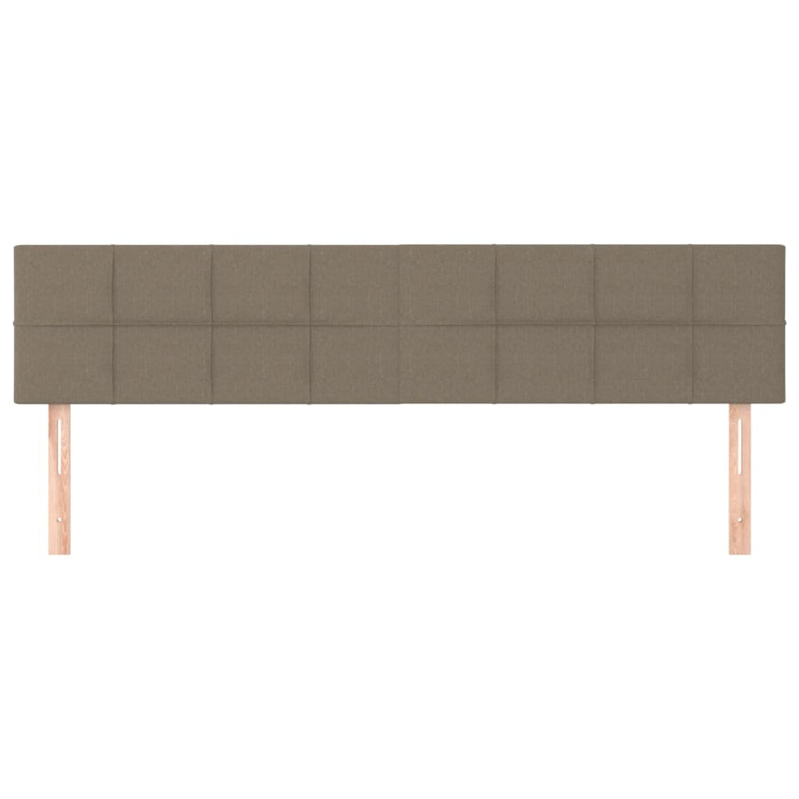 Hoofdborden 2 St 90X5X78/88 Cm Stof Taupe 180 cm Laag