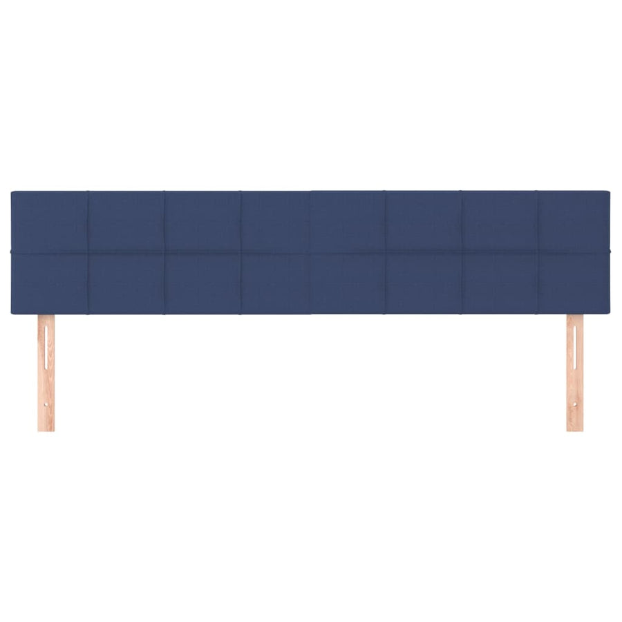Hoofdborden 2 st 90x5x78/88 cm stof blauw 180 cm Laag