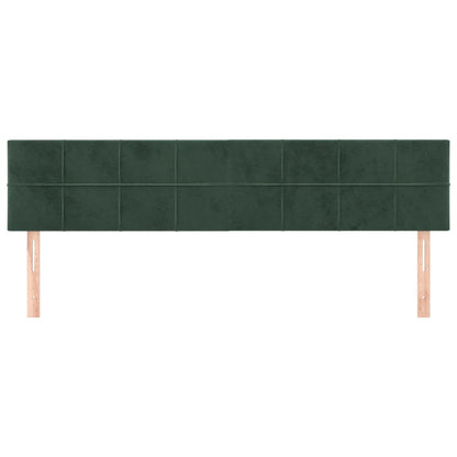 Hoofdborden 2 St 90X5X78/88 Cm Fluweel Donkergroen 180 cm Laag