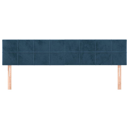 Hoofdborden 2 St 90X5X78/88 Cm Fluweel Donkerblauw 1 180 cm Laag