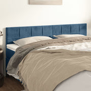 Headboards 2 pcs 90x5x78/88 cm velvet dark blue