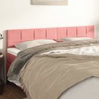 Headboards 2 pcs 90x5x78/88 cm velvet pink