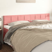 Hoofdbord 90x5x78/88 cm fluweel roze (2 stuks)