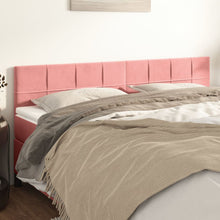 Hoofdborden 2 St 90X5X78/88 Cm Fluweel Roze 180 cm Laag