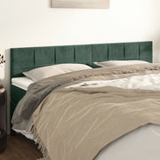 Hoofdbord 100x5x78/88 cm fluweel donkergroen (2 stuks)