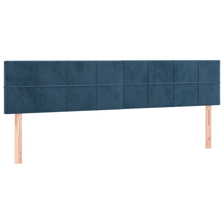 Hoofdborden 2 St 00X5X78/88 Cm Fluweel Donkerblauw 200 cm Laag