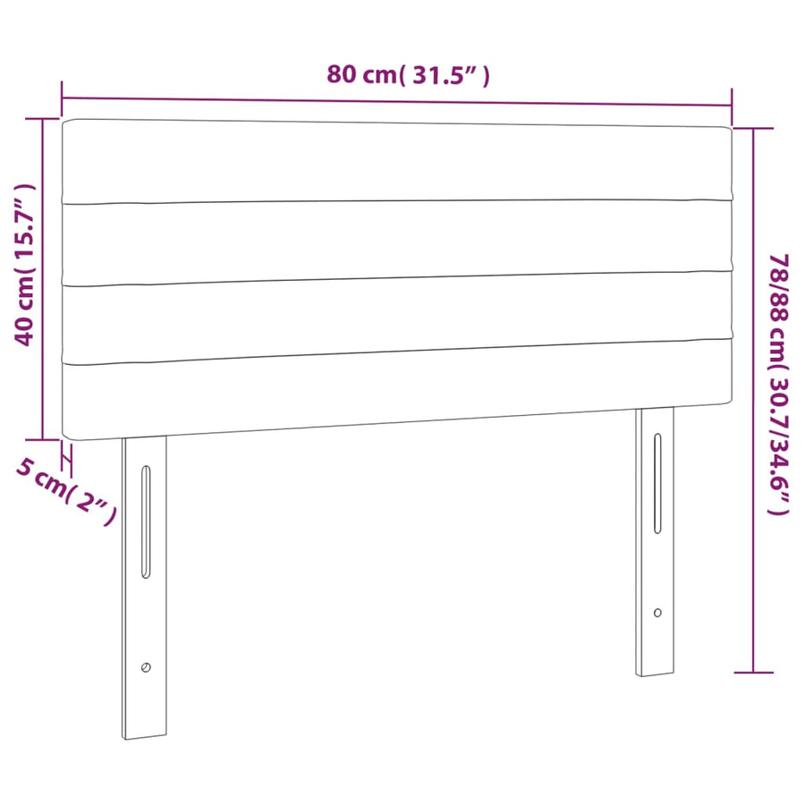 Hoofdbord 80X5X78/88 Cm Fluweel Donkergroen 1 80 cm