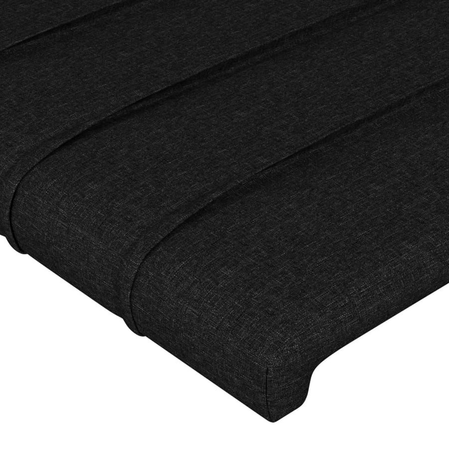 Hoofdbord 90x5x78/88 cm stof zwart 90 cm Laag