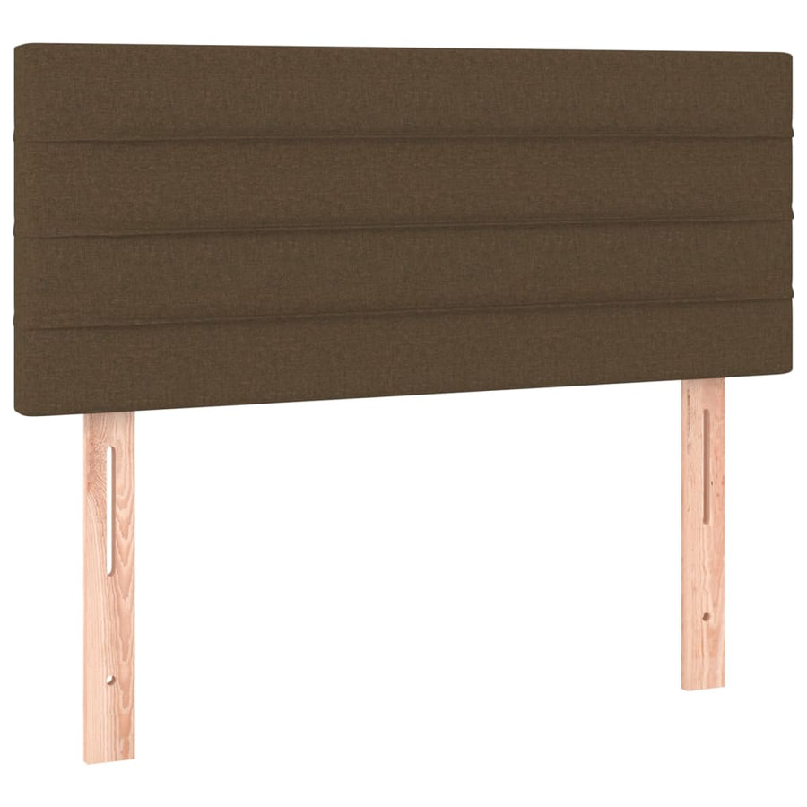 Hoofdbord 90x5x78/88 cm stof donkerbruin 90 cm Laag