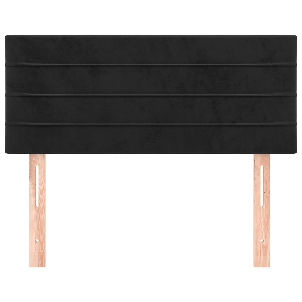 Hoofdbord 90X5X78/88 Cm Fluweel Zwart 90 cm Laag