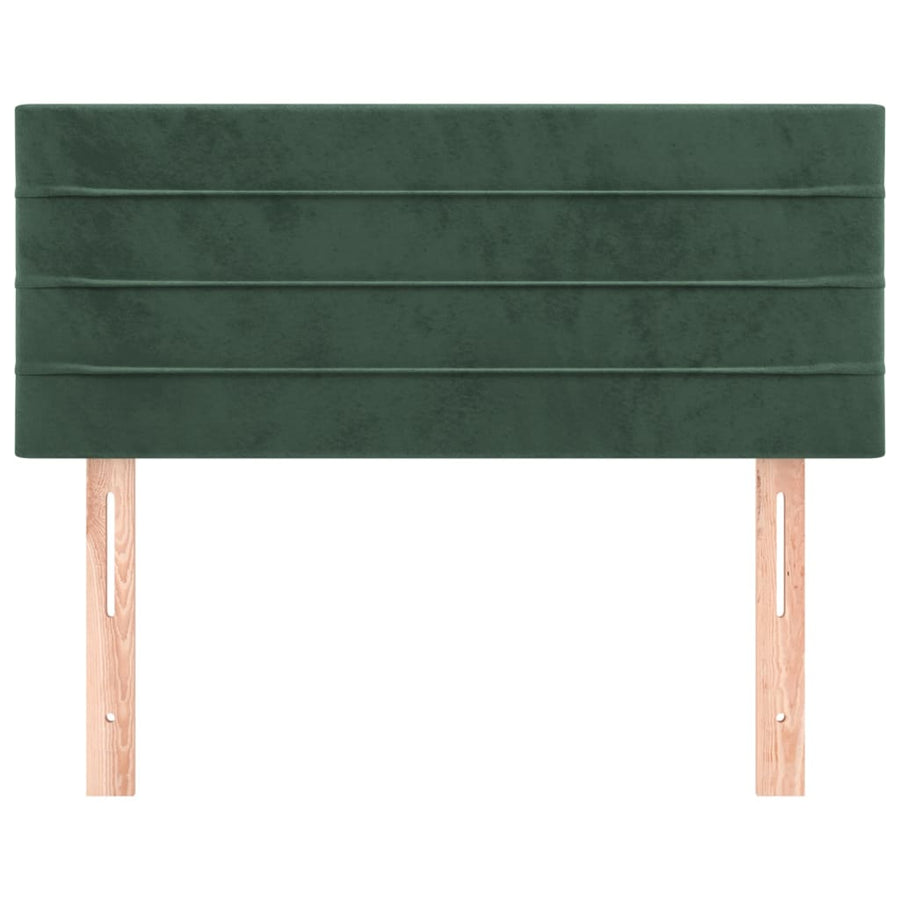 Hoofdbord 90x5x78/88 cm fluweel donkergroen 90 cm Laag