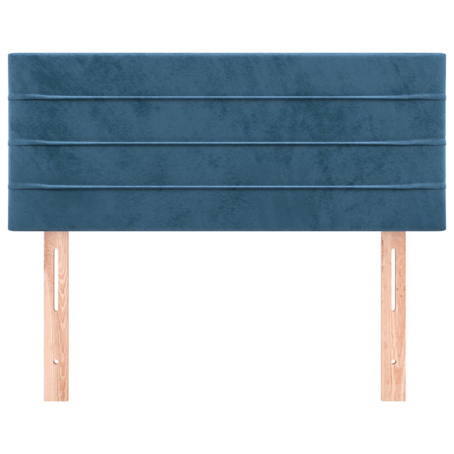 Hoofdbord 90X5X78/88 Cm Fluweel Donkerblauw 90 cm Laag