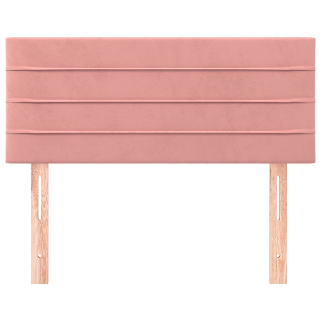 Hoofdbord 90x5x78/88 cm fluweel roze 1 90 cm Roze