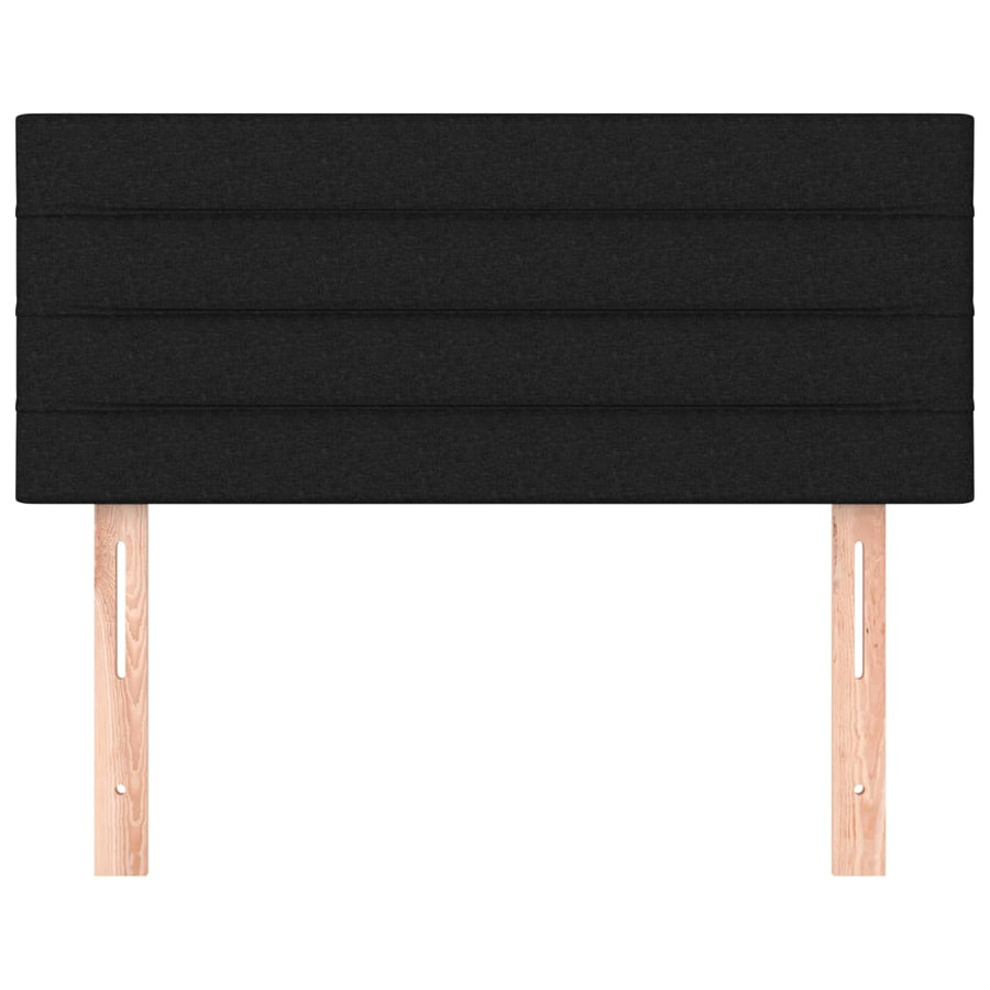 Hoofdbord 100x5x78/88 cm stof zwart 100 cm Laag