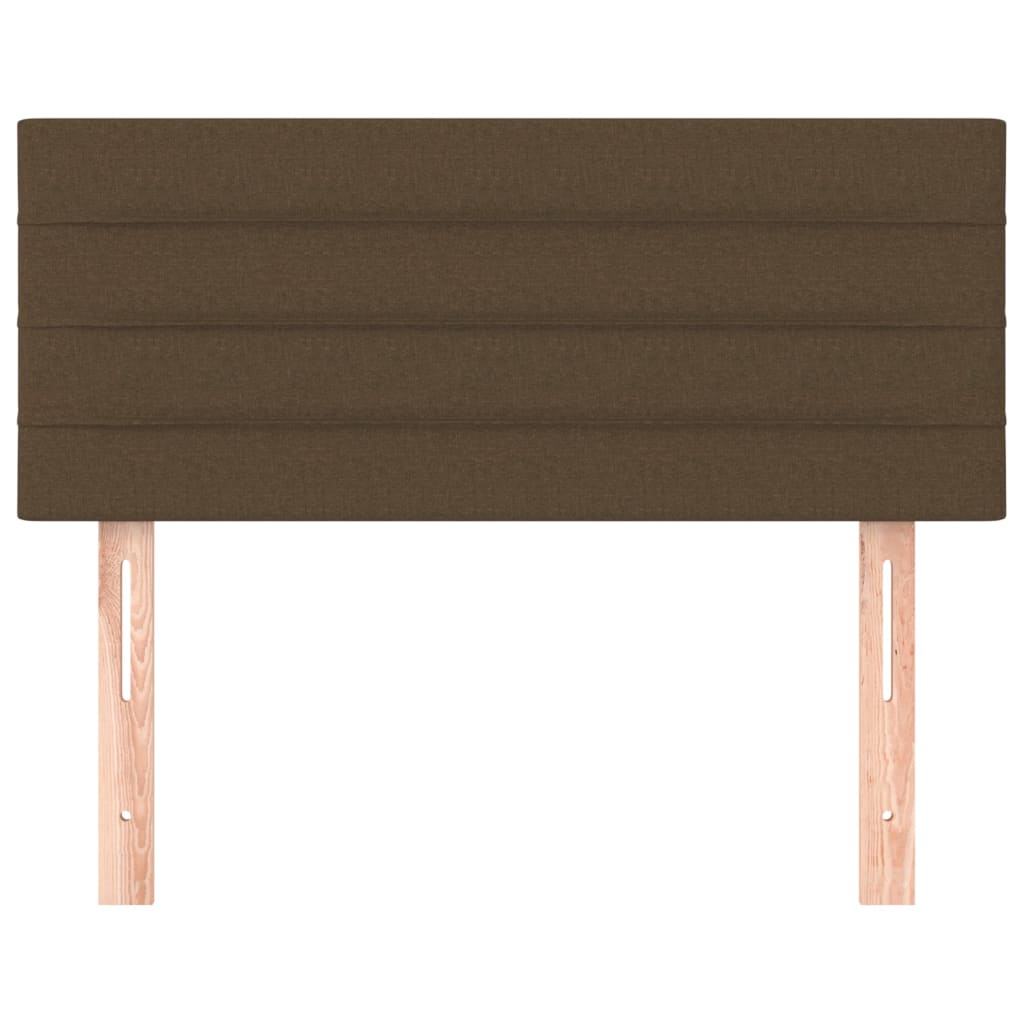 Hoofdbord 100x5x78/88 cm stof donkerbruin 100 cm Laag