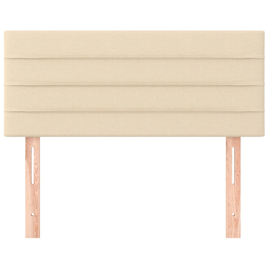 Hoofdbord 100x5x78/88 cm stof crèmekleurig 100 cm Crème
