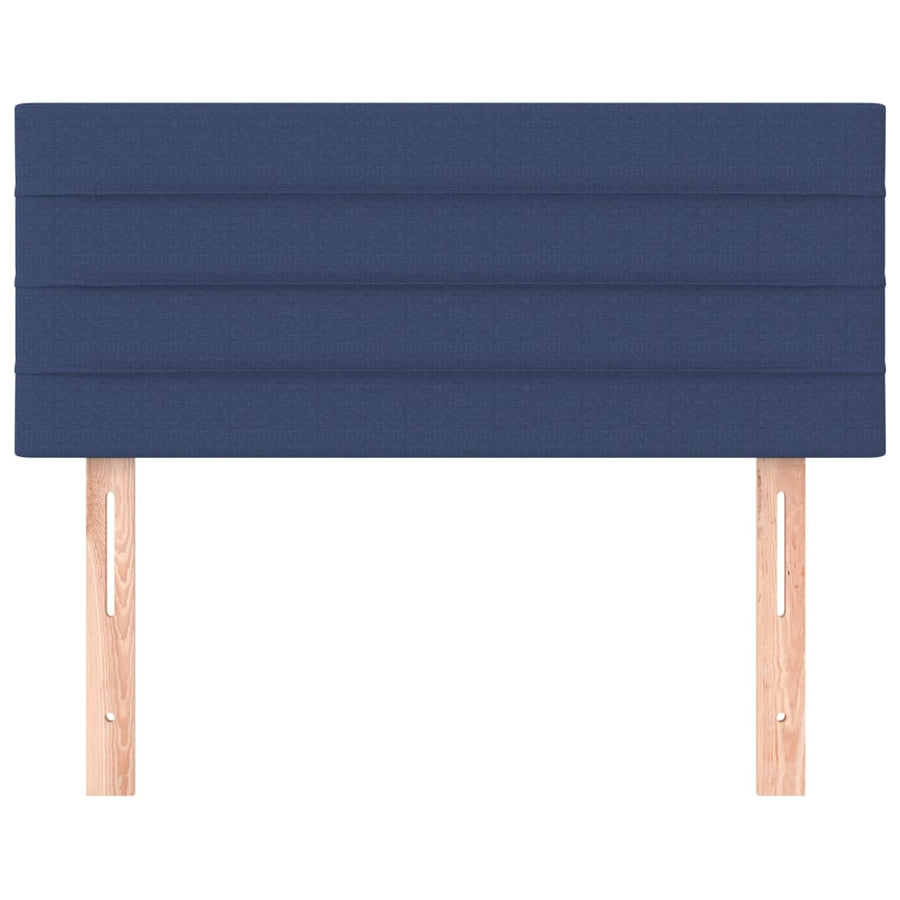 Hoofdbord 100x5x78/88 cm stof blauw 100 cm Blauw