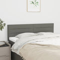 Hoofdborden 2 st 72x5x78/88 cm stof donkergrijs