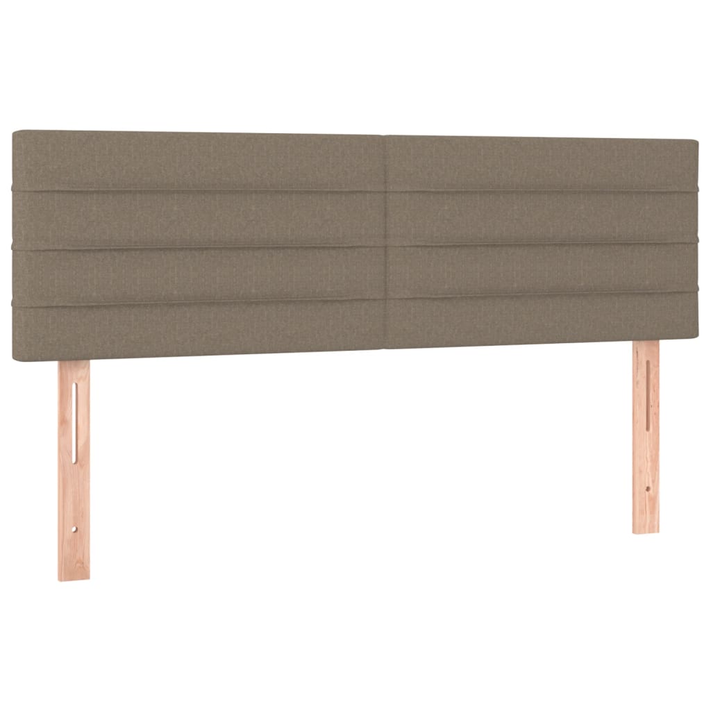 Hoofdborden 2 st 72x5x78/88 cm stof taupe 1 144 cm Taupe