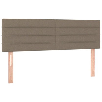 Hoofdborden 2 st 72x5x78/88 cm stof taupe 1 144 cm Taupe