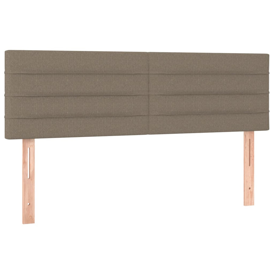 Hoofdborden 2 st 72x5x78/88 cm stof taupe 1 144 cm Taupe