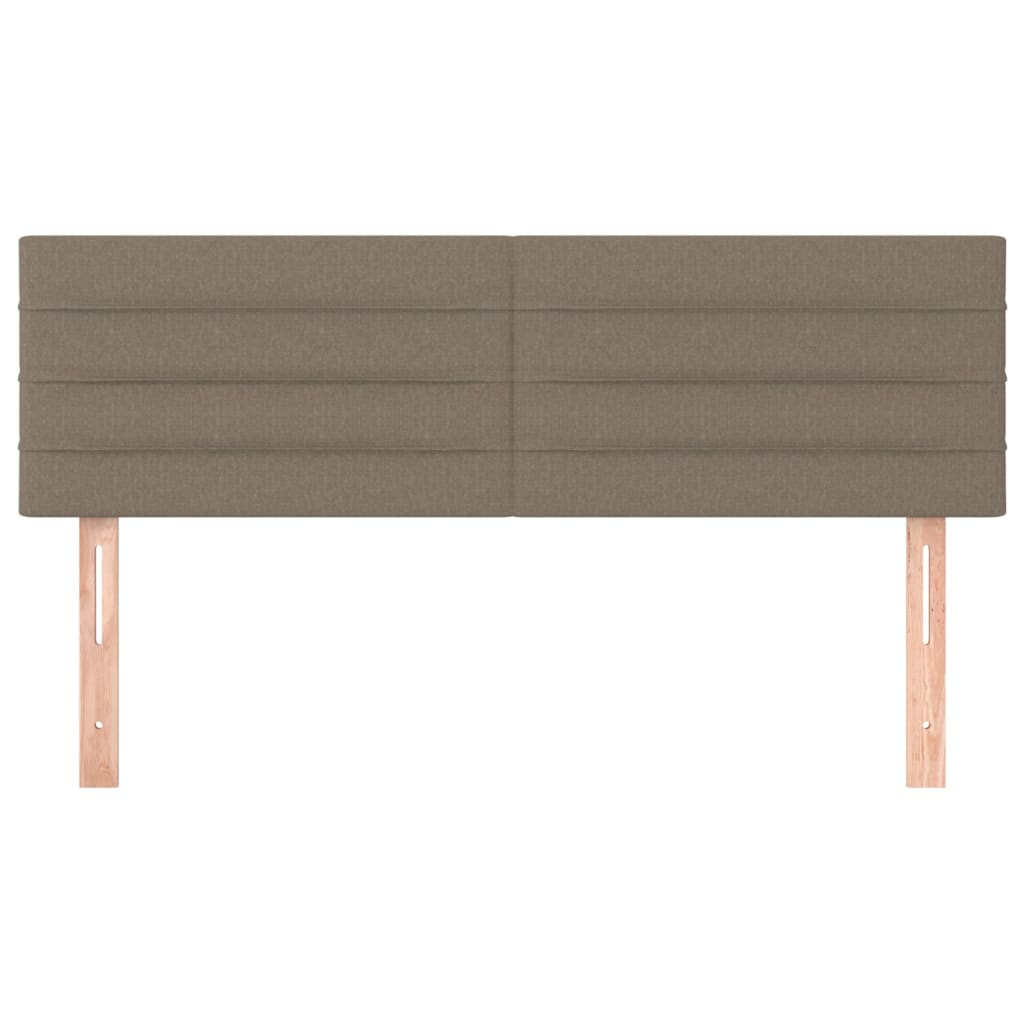 Hoofdborden 2 st 72x5x78/88 cm stof taupe 1 144 cm Taupe