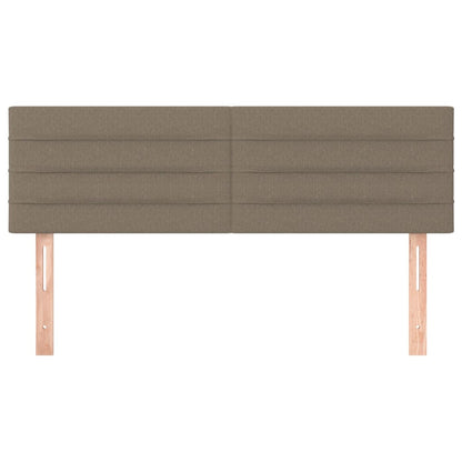 Hoofdborden 2 st 72x5x78/88 cm stof taupe 1 144 cm Taupe