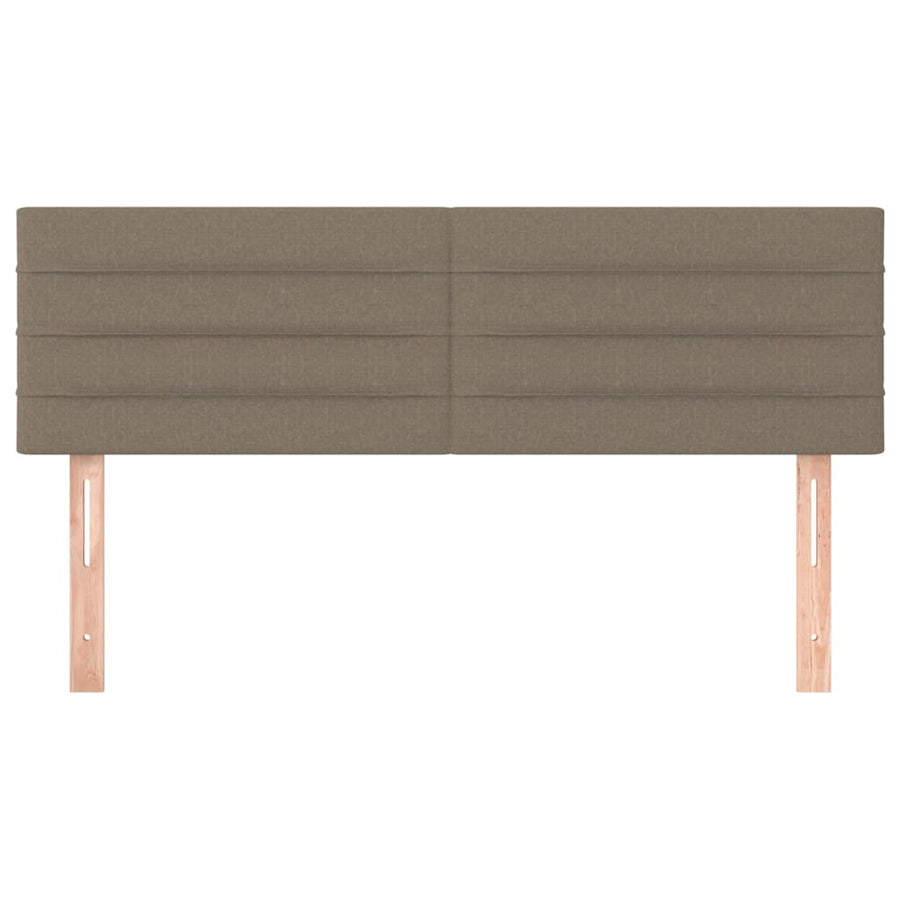 Hoofdborden 2 st 72x5x78/88 cm stof taupe 1 144 cm Taupe