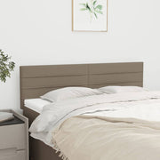 Hoofdborden 2 st 144x5x78/88 cm stof taupe