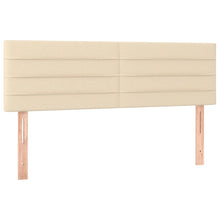 Hoofdborden 2 st 72x5x78/88 cm stof crèmekleurig 1 144 cm Crème
