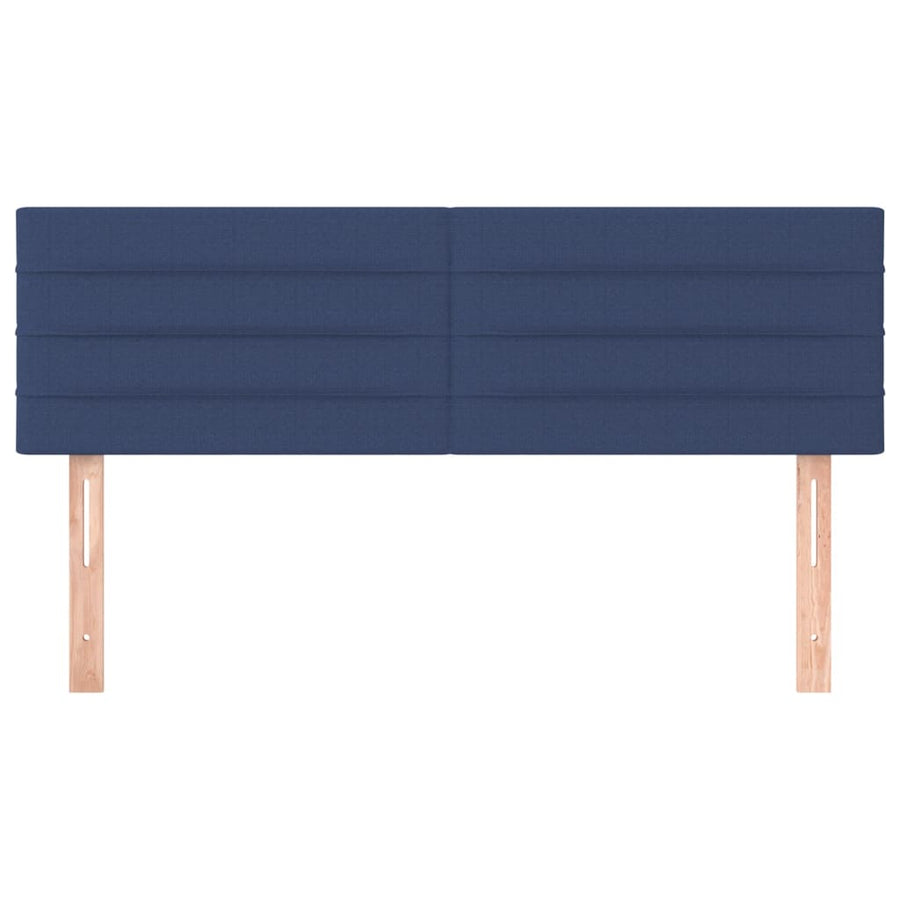 Hoofdborden 2 st 72x5x78/88 cm stof blauw