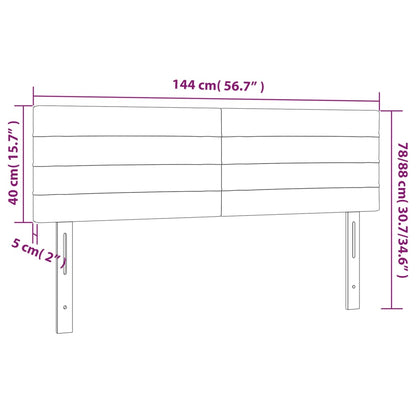 Hoofdborden 2 st 72x5x78/88 cm stof blauw