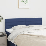 Hoofdborden 2 st 144x5x78/88 cm stof blauw
