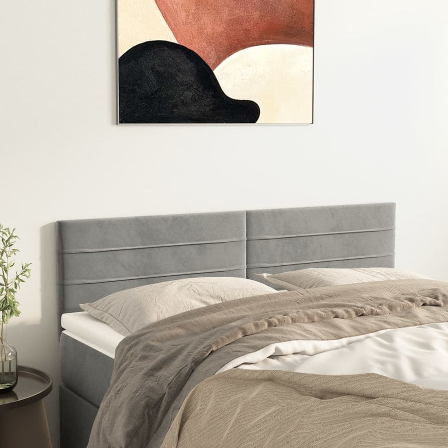 Hoofdborden 2 St 80X5X78/88 Cm Fluweel Donkerblauw