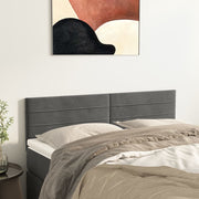 Hoofdbord 72x5x78/88 cm fluweel donkergrijs