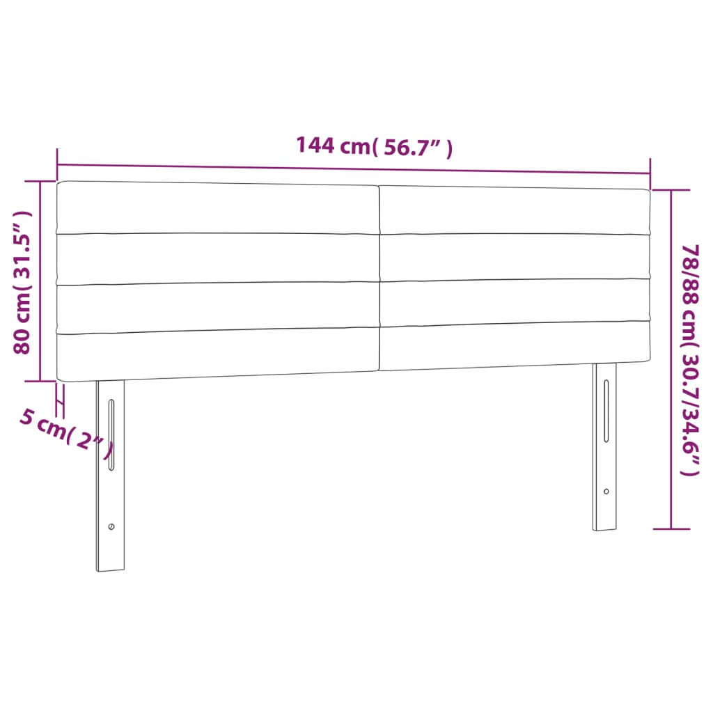 Hoofdborden 2 St 72X5X78/88 Cm Fluweel Zwart 1 144 cm Laag