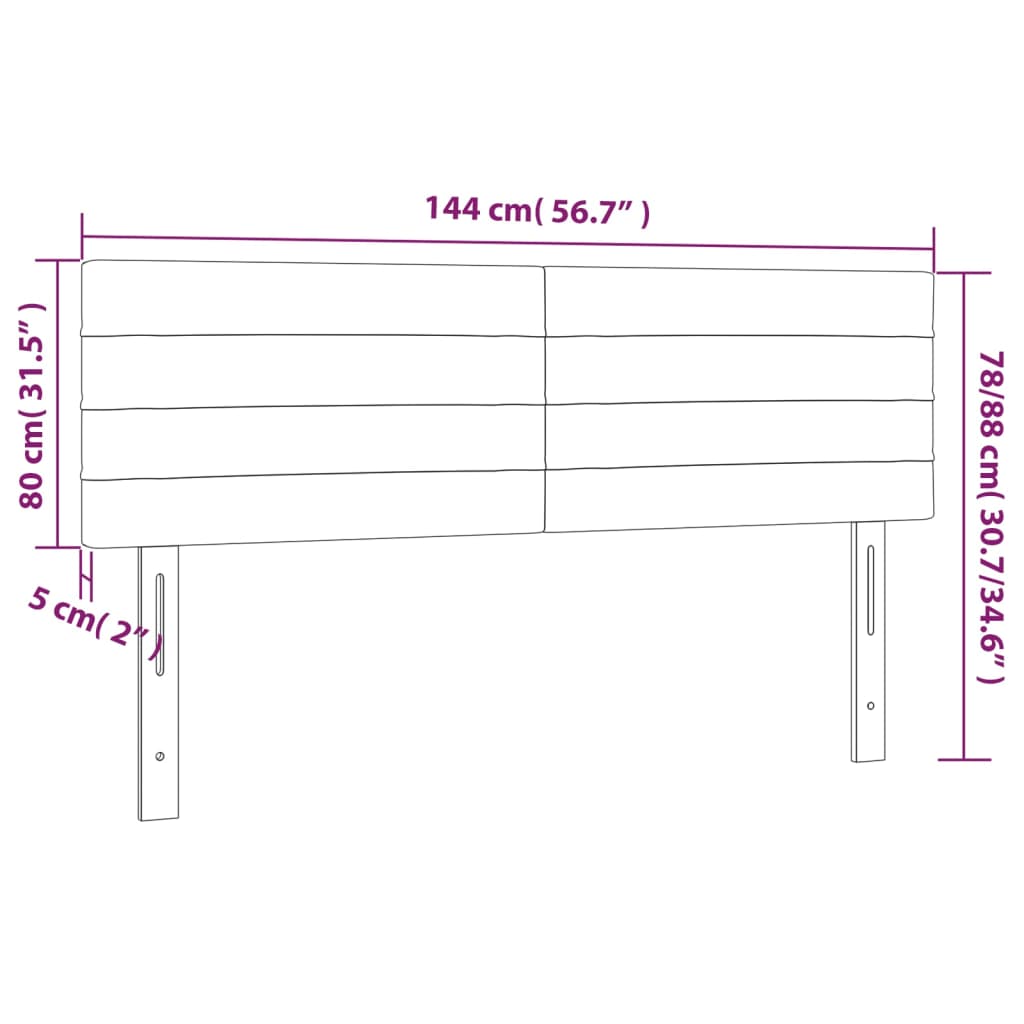 Hoofdborden 2 St 72X5X78/88 Cm Fluweel Donkerblauw 144 cm Laag