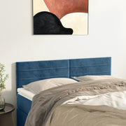 Hoofdbord 72x5x78/88 cm fluweel donkerblauw
