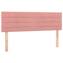 Hoofdborden 2 st 72x5x78/88 cm fluweel roze 1 144 cm Roze