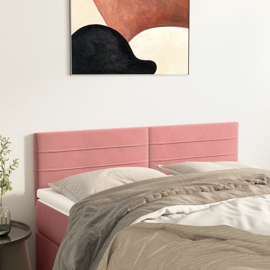 Hoofdborden 2 St 80X5X78/88 Cm Fluweel Donkerblauw