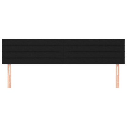 Hoofdborden 2 St 80X5X78/88 Cm Stof Zwart 160 cm Laag