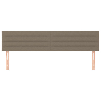 Hoofdborden 2 St 80X5X78/88 Cm Stof Taupe 160 cm Laag