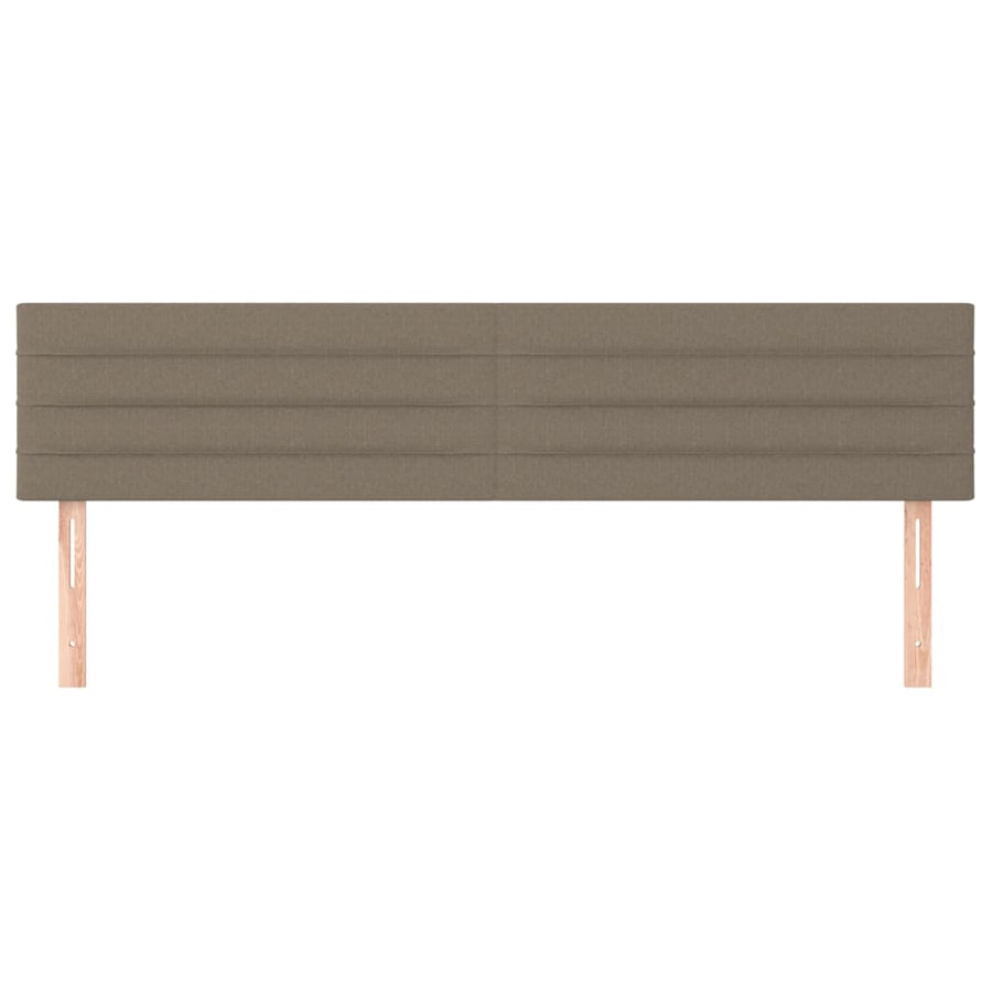 Hoofdborden 2 St 80X5X78/88 Cm Stof Taupe 160 cm Laag