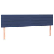 Hoofdborden 2 St 80X5X78/88 Cm Stof Blauw 160 cm Laag