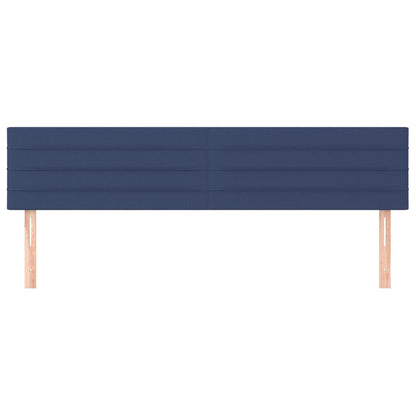 Hoofdborden 2 St 80X5X78/88 Cm Stof Blauw 160 cm Laag